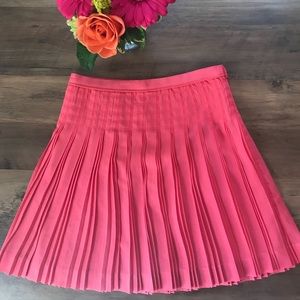 J Crew pink pleated skirt